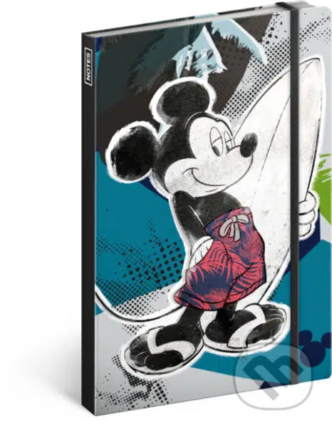 Notes Mickey (linkovaný s gumičkou na uzavření)