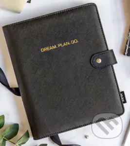 Krúžkový obal A5 - čierny (Dream. Plan. Do)