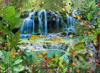François Ruyer - Waterfall - puzzle z kategorie Umělecké