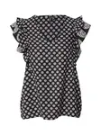 VERO MODA Blúzka 'VMSIMI SAVANNA'  čierna / biela