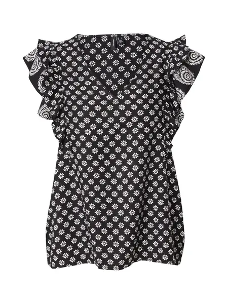 VERO MODA Blúzka 'VMSIMI SAVANNA'  čierna / biela