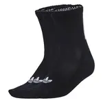 ADIDAS ORIGINALS Ponožky 'Quarter 3 Back Stripes 3 Pairs'  sivá / čierna