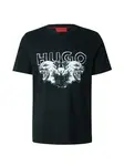 HUGO Tričko 'Durro'  čierna / biela