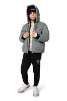 Dětská bunda BOSS šedá barva, J52394