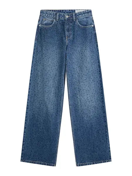 Bershka Džínsy  modrá denim