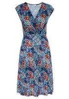 s.Oliver Letné šaty  modrá / svetlomodrá / rosé / hrdzavo červená