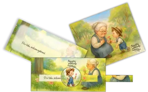 Set obálka vysouvací + čistící utěrka na brýle