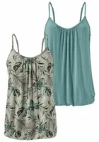 LASCANA Top  béžová / zelená