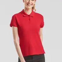 Polo Fruit of the Loom Red Women's T-shirt