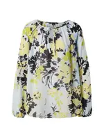 COMMA Blúzka  limetková / čierna