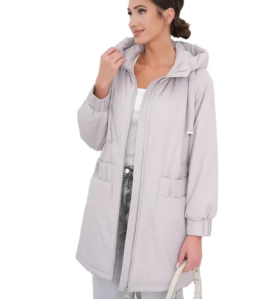 Women's spring oversize coat with hood and pockets Emilia