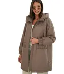 Women's spring oversize coat with hood and pockets Emilia