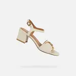 Krémové dámské sandály Geox New Eraklia 50 - Dámské