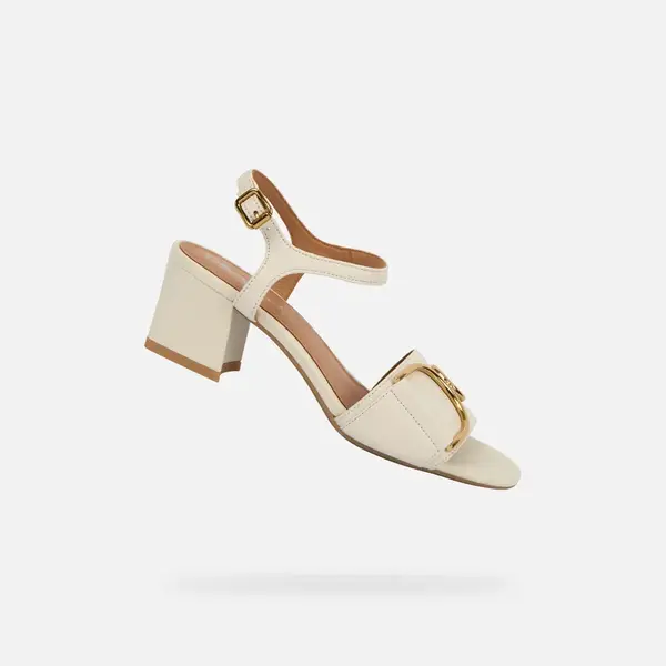 Krémové dámské sandály Geox New Eraklia 50 - Dámské