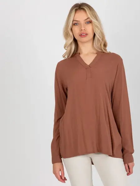 Blouse-D73761M11081A-brown