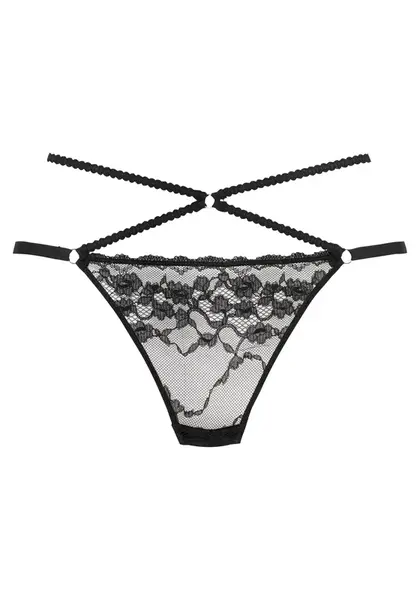 PETITE FLEUR GOLD Tangá  čierna