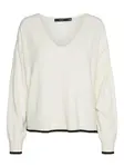 VERO MODA Sveter 'Breeze'  krémová / čierna