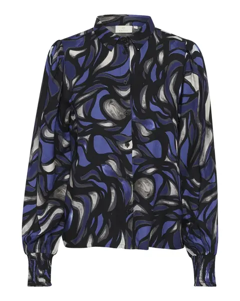 Kaffe Blúzka 'Forrest'  indigo / sivá / tmavosivá / čierna