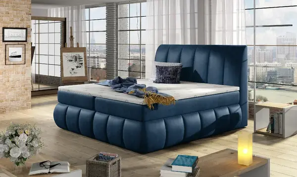 Boxspring Vincenzo Rozměr: 140 x 200 cm, látka: Monolith 77