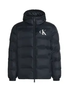 Calvin Klein Jeans Prechodná bunda  námornícka modrá / biela
