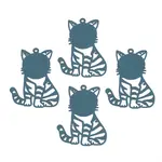 430 Stainless Steel Kitten Pendants