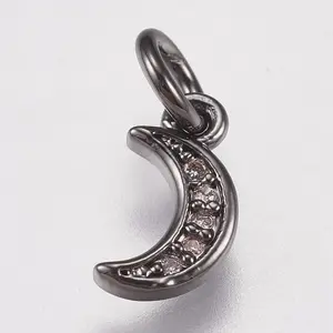 Brass Micro Pave Cubic Zirconia Charms