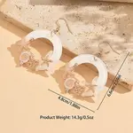Alloy Enamel Dangle Earrings