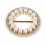 Flat Round Alloy Rhinestone Buckles