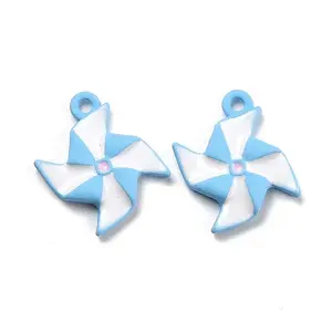 Spray Painted Alloy Enamel Pendant