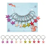 10Pcs Starfish Synthetic Turquoise Pendant Stitch Markers