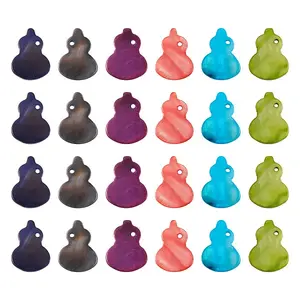 24Pcs 6 Colors Dyed Natural Freshwater Shell Pendants