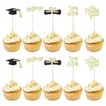 10Pcs Graduation Theme Paper Cake Insert Card Decoration