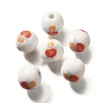 Valentine's Day Element Printed Wood Beads