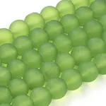 Baking Paint Transparent Glass Bead Strands