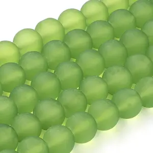 Baking Paint Transparent Glass Bead Strands