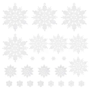 Christmas Plastic Snowflake Pendant & Cabochons Making Findings Kits