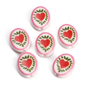 Printed Handmade Porcelain Beads