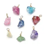 Electroplated Natural Quartz Pendants