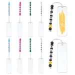 10Pcs 5 Styles Rectangle Transparent Acrylic Blank Pendant Bookmark