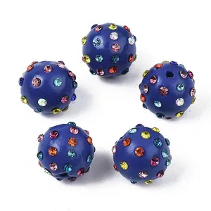 Polymer Clay Rhinestone Beads