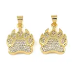 Brass Micro Pave Clear Cubic Zirconia Pendants