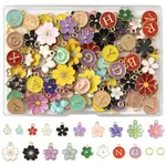 132Pcs Alloy Enamel Pendants