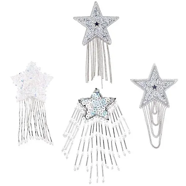 4Pcs Cloth Star