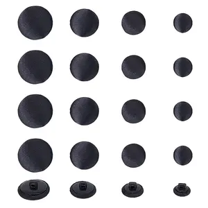40Pcs 4 Styles 1-Hole Plastic Buttons