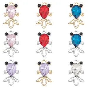 54Pcs 9 Colors Alloy Charms