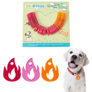 42Pcs 3 Colors Transparent Blank Acrylic Pet Dog ID Tag
