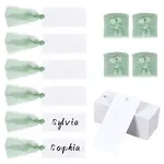 50Pcs Rectangle Blank White Paper Gift Tags