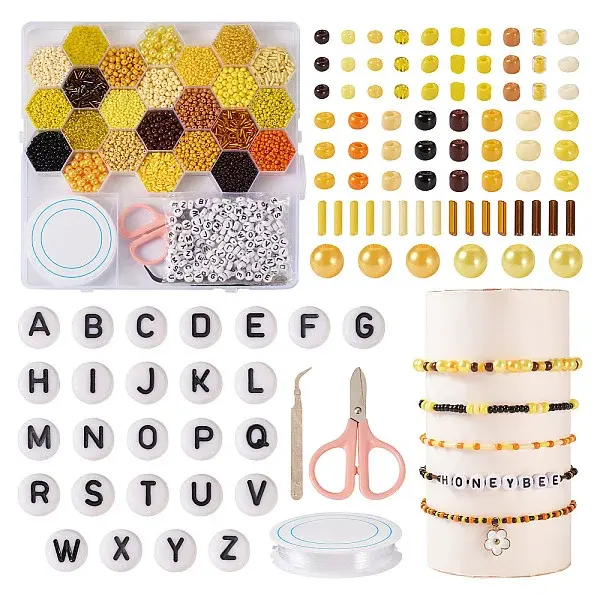 DIY 24 Styles ABS & Acrylic Beads Jewelry Making Finding Kit