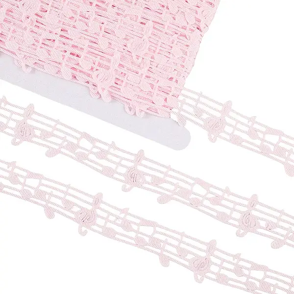 20 Yards Polyester Musical Note Lace Trim Ribbon