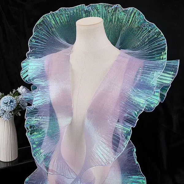 10 Yards Lucency Polyester Pleated Lace Trim